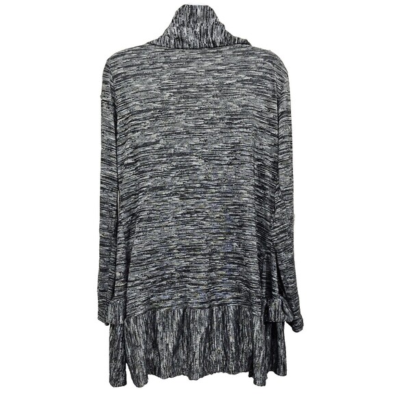 Allie & Rob Womens Ruffled Cardigan Sweater Gray Y2K Fairy Grunge Witchy Large - Picture 2 of 13
